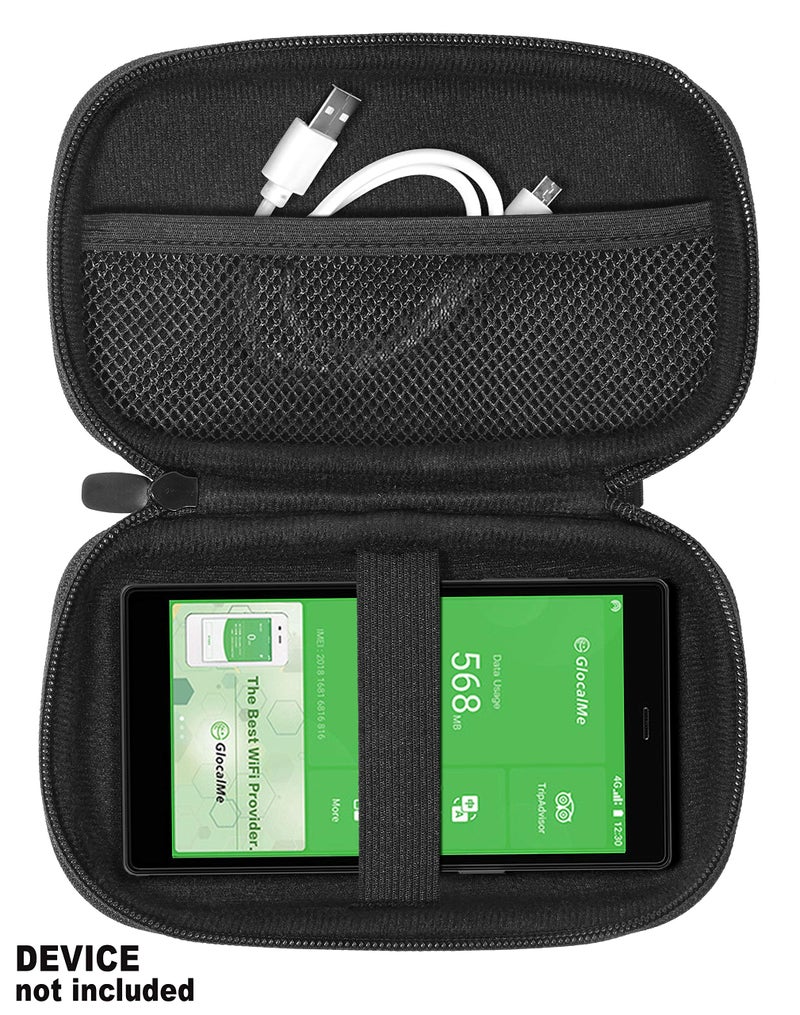 CaseSack Case for GlocalMe G4 Pro 4G LTE, G3 4G LTE Mobile Hotspot, mesh Pocket for Cord or Other Accessories - Image 2